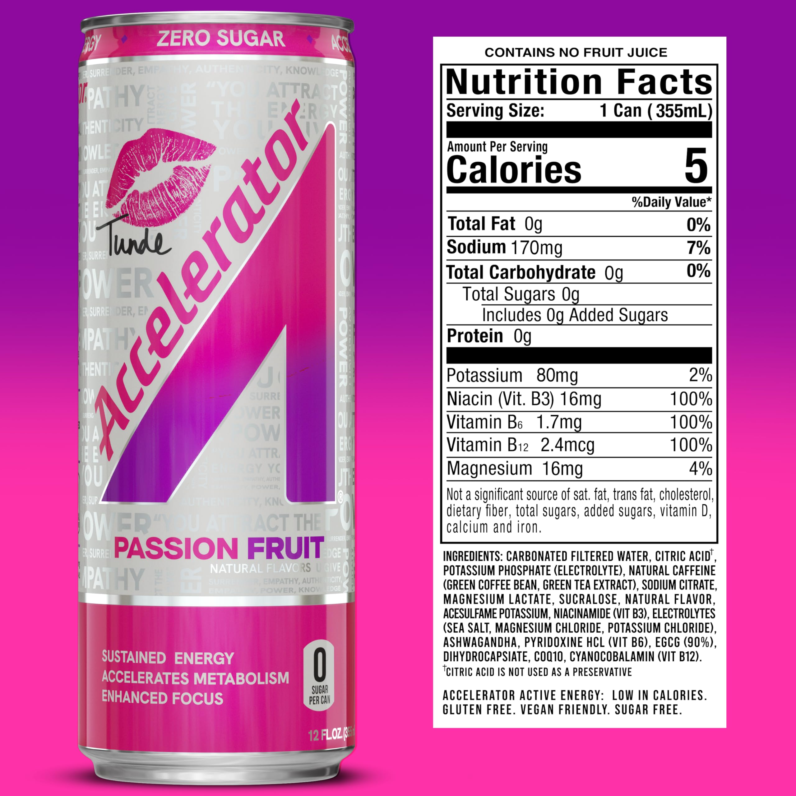 Amazon.com : Accelerator Active Energy Drink, Passion Fruit 12oz